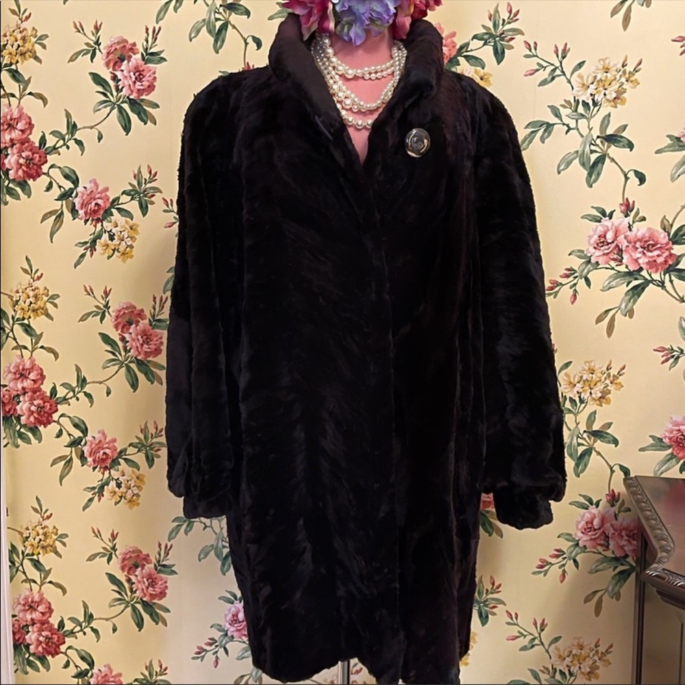 🍃🌸 Real Mink Fur Stroller Coat Sz 20 🌸🍃